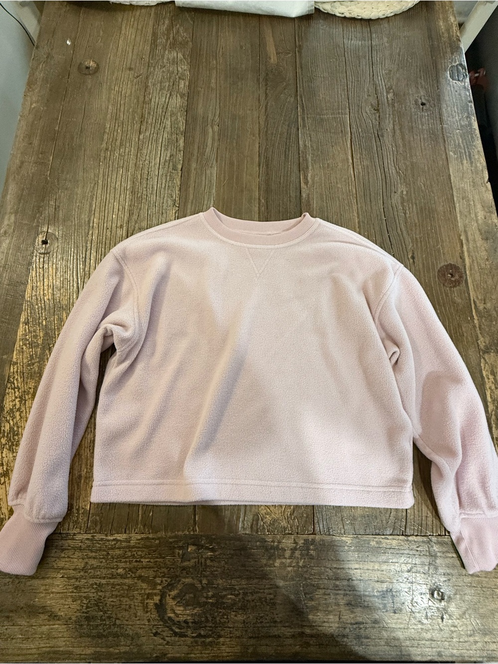 Light Pink Girl’s Crewneck Fleece Sweatshirt